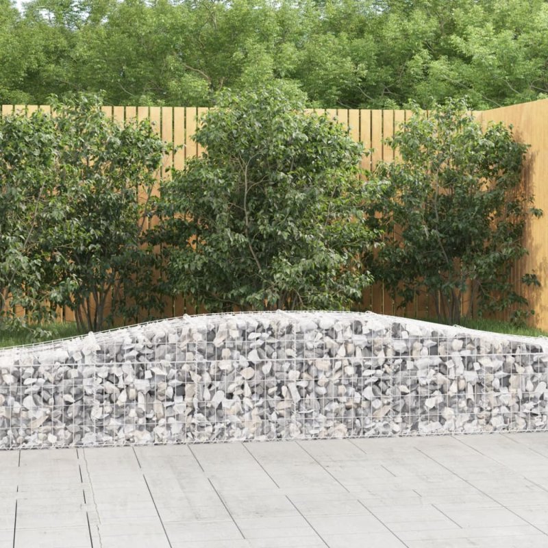 Cestas de gaviones 25 uds forma de arco hierro 400x50x40/60 cm VX-3145928