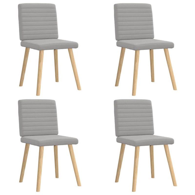 Sillas de comedor 4 uds tela gris nube VX-3315283