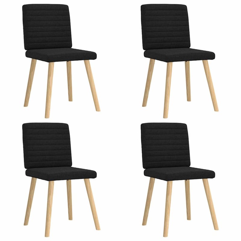 Sillas de comedor 4 unidades tela negras VX-3315276